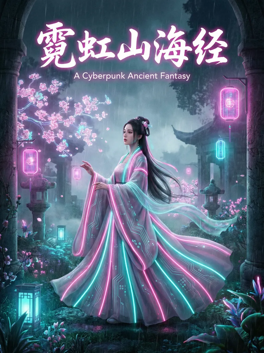射入花心 古风奇缘短剧 - 霓虹山海经海报